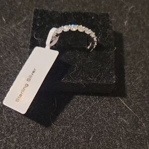 Source Unknown Sterling Silver 2.30 Ctw Moissanite Eternity Ring